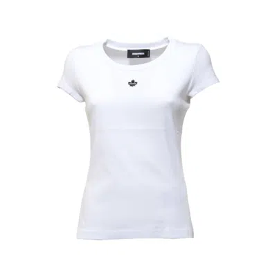 Dsquared2 Maple Leaf White Cotton T-shirt