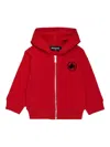 Dsquared2 Maple-leaf Zip-up Hoodie In Red