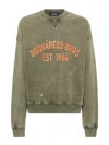 Dsquared2 Relaxed Fit Crew Neck Sweater With Distressed Detailing