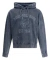 Dsquared2 Marble Dyed Hoodie In Blue