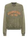 Dsquared2 Relaxed Fit Crew Neck Sweater With Distressed Detailing