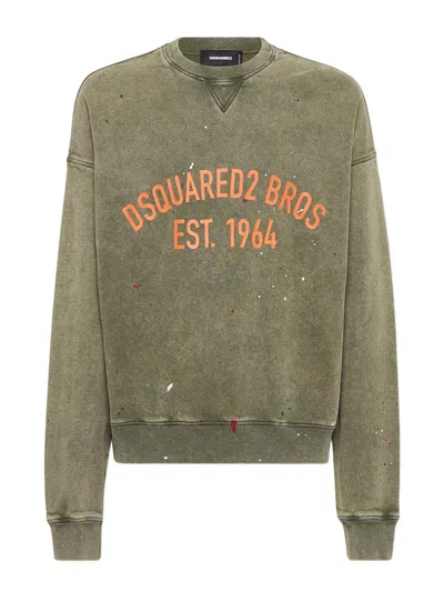 DSQUARED2 DSQUARED2 MARBLE DYED WITH VANISH SPOT CYPRO FIT SWEATSHIRT