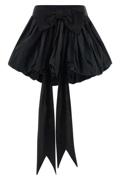 Dsquared2 High Waist Ruffled Skirt Bow Detail In Brown