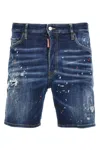 Dsquared2 Denim Splashed Bermuda Shorts