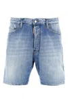 Dsquared2 Blue Jeans With Five-pocket Design And Logo Patch On The Back In Denim Man