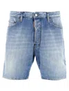 Dsquared2 Blue Jeans With Five-pocket Design And Logo Patch On The Back In Denim Man In Blue