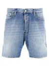 Dsquared2 Blue Jeans With Five-pocket Design And Logo Patch On The Back In Blue