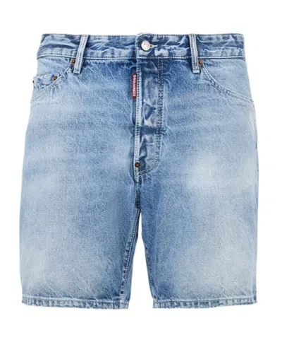 Dsquared2 Marine Five-pocket Shorts In Blue