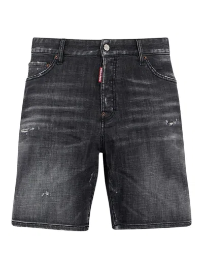 Dsquared2 Marine Shorts Belt Loops Five Pocket In Gray
