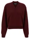 Dsquared2 Cropped Sweater Sweaters And Cardigans Bordeaux In Transparent