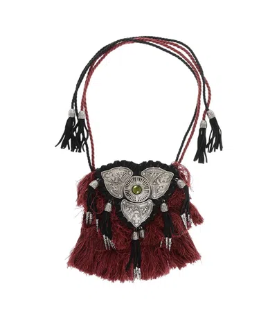 Dsquared2 Maroon Plastron Necklace In Multi