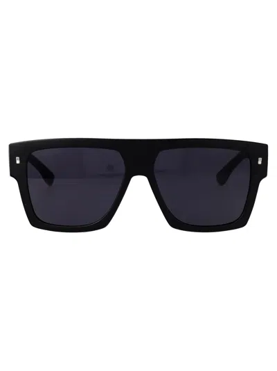 Dsquared2 Matte Black Acetate Sunglasses In Multi