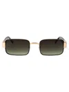 Dsquared2 Matte Gold Black Metal Sunglasses In Green
