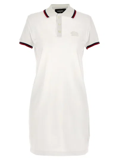DSQUARED2 MAXI CUT OUT POLO DRESS