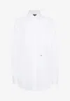 Dsquared2 Maxi Dean Long-sleeved Shirt In White