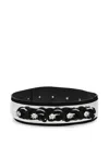Dsquared2 Maxi Metal-embellished Leather Belt In Multi