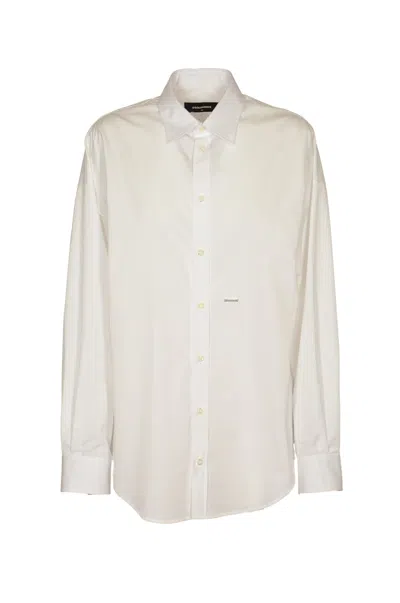 Dsquared2 Maxi Shirt In White