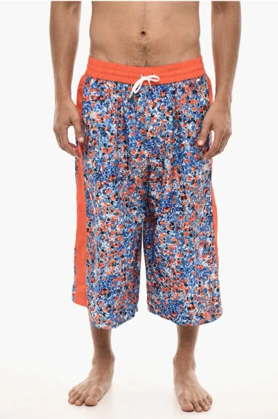Dsquared2 Maxi Swim Shorts With Floral Print Grösse 48