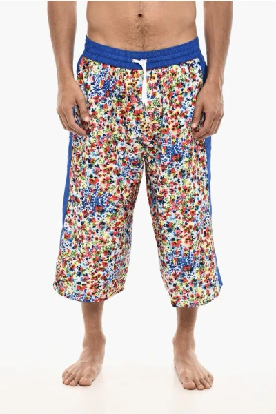 Dsquared2 Maxi Swim Shorts With Floral Print Grösse 48