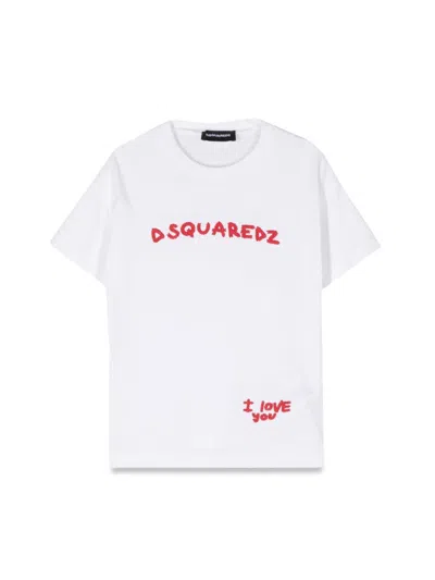 Dsquared2 Kids' Mc Logo T-shirt In White