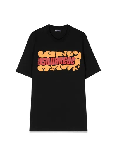 Dsquared2 Kids' Mc Slouch Fit T-shirt In Black