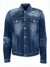 Dsquared2 Medium Blue Denim Jacket In Blue