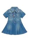 Dsquared2 Medium Blue Shaded Denim Dress In Blue