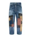 Dsquared2 Patch-detail Straight-leg Jeans In Blue
