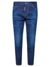 Dsquared2 Denim Jeans Belt Loops Contrast Stitching Pockets In Blue