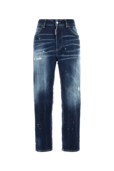 Dsquared2 Medium Easy Red Spots Boston Jeans In Blue