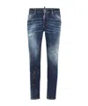 Dsquared2 Medium Easy Red Spots Wash Skater Jean In Blue