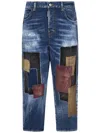 Dsquared2 Patch-detail Straight-leg Jeans In Blue