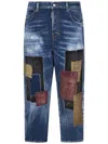 Dsquared2 Patch-detail Straight-leg Jeans In Blue