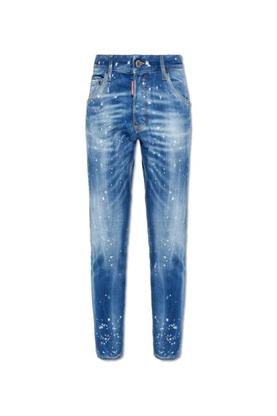 Dsquared2 Medium Kinky Wash Super Twinky Jeans In Navy
