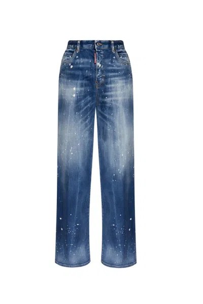 Dsquared2 Medium Kinky Wash Traveller Jeans In Blue