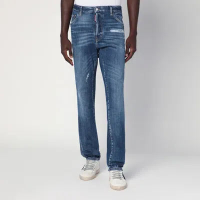Dsquared2 Medium Perfecto Wash Cool Guy Jeans In Faded Blue