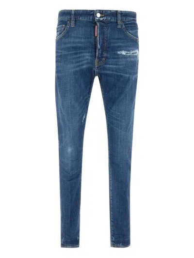 Dsquared2 Medium Perfecto Wash Cool Guy Jeans In Faded Blue