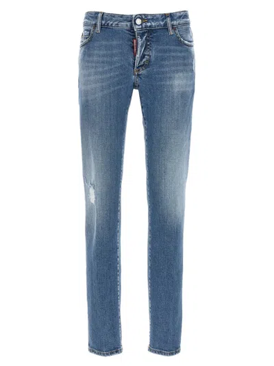 Dsquared2 Medium Perppy Wash Jennifer Jeans In Navy