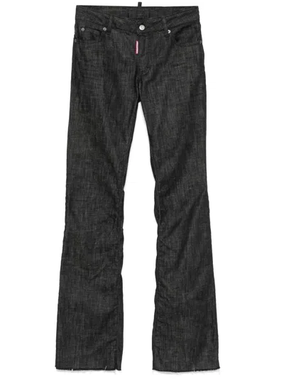 Dsquared2 Medium-rise Flared Jeans In Black
