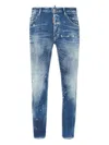 Dsquared2 Dsquared Men Slim Jeans With A Lived-in Effect In Blue