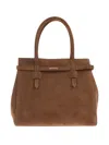 Dsquared2 Medium Suede Tote Bag In Brown
