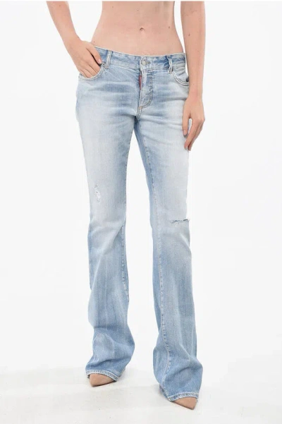 Dsquared2 Medium Waist Boot Cut Jeans 24cm Grösse 38 In Blue