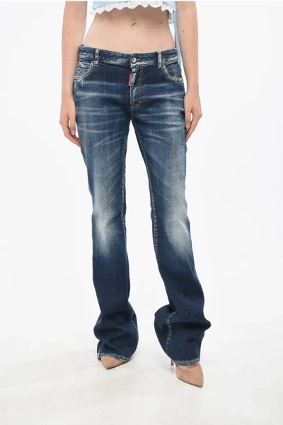 Dsquared2 Medium Waist Boot Cut Twiggy Jeans 25cm Grösse 54 In Blue