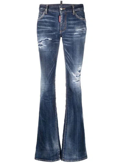Dsquared2 Denim Flared Denim Jeans In Blue
