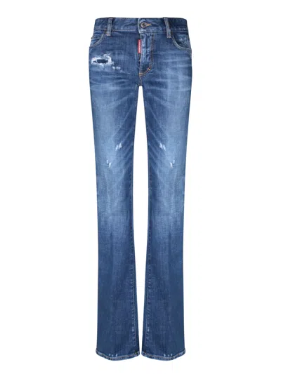 Dsquared2 Medium Waist Flare Blue Jeans
