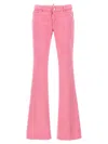Dsquared2 Flare Waist Jeans With Pockets And Loops In Pink