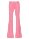 Dsquared2 Flare Waist Jeans With Pockets And Loops In Pink