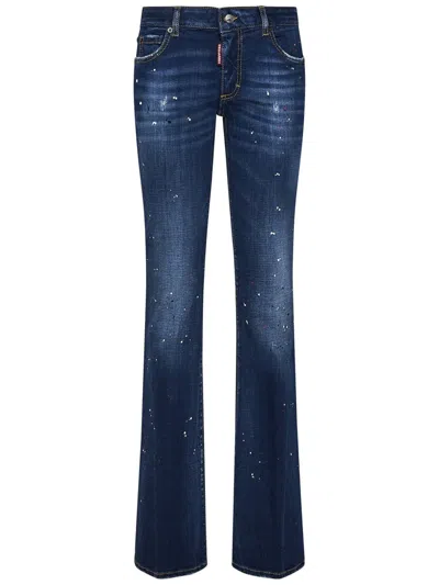 Dsquared2 Jeans Medium Waist Flare Twiggy  In Blu