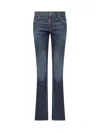 Dsquared2 Medium Waist Jeans In Navy Blue