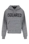 Dsquared2 Melange Grey Cotton Sweatshirt In Gray